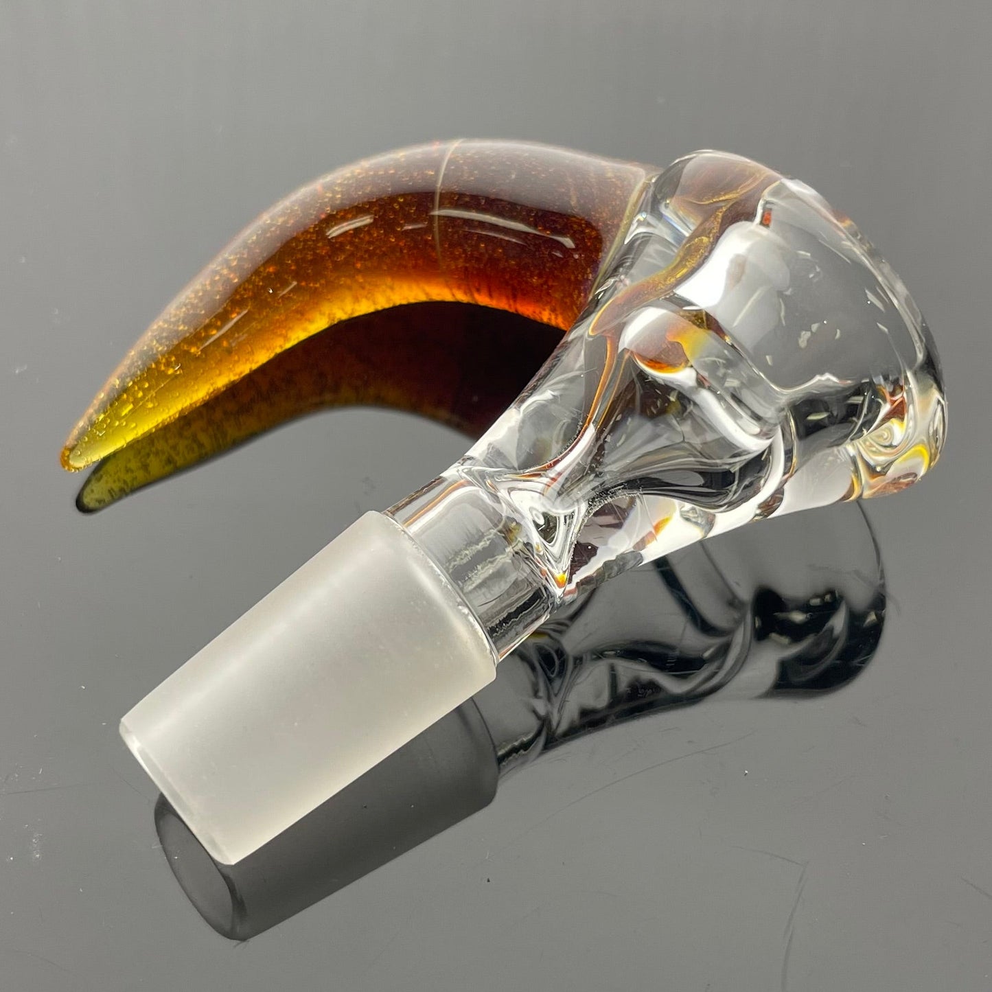 Green Belt Clear Horn Bowl 14mm 1 Hole