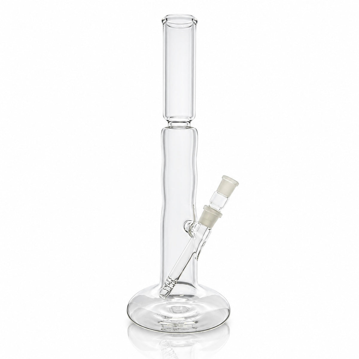 Mastah Glass Clear 15" Hollow Foot Straight Tube w/ 18mm-18mm Stem