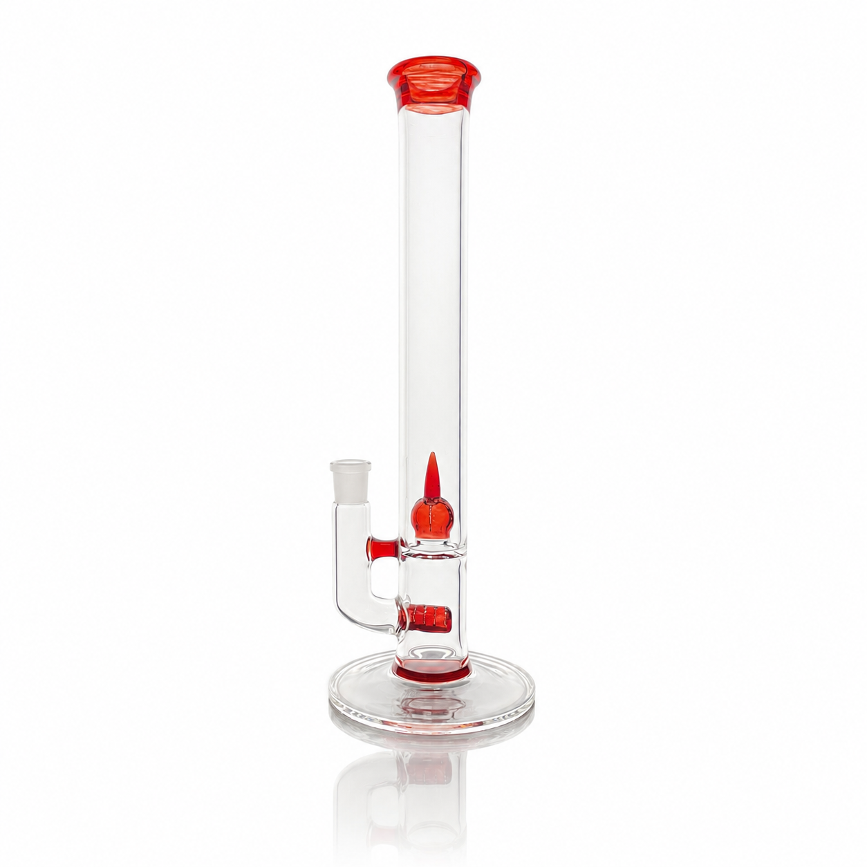 Green Belt Colour Accented Stemline Tube w/ Imperial - Light Ruby