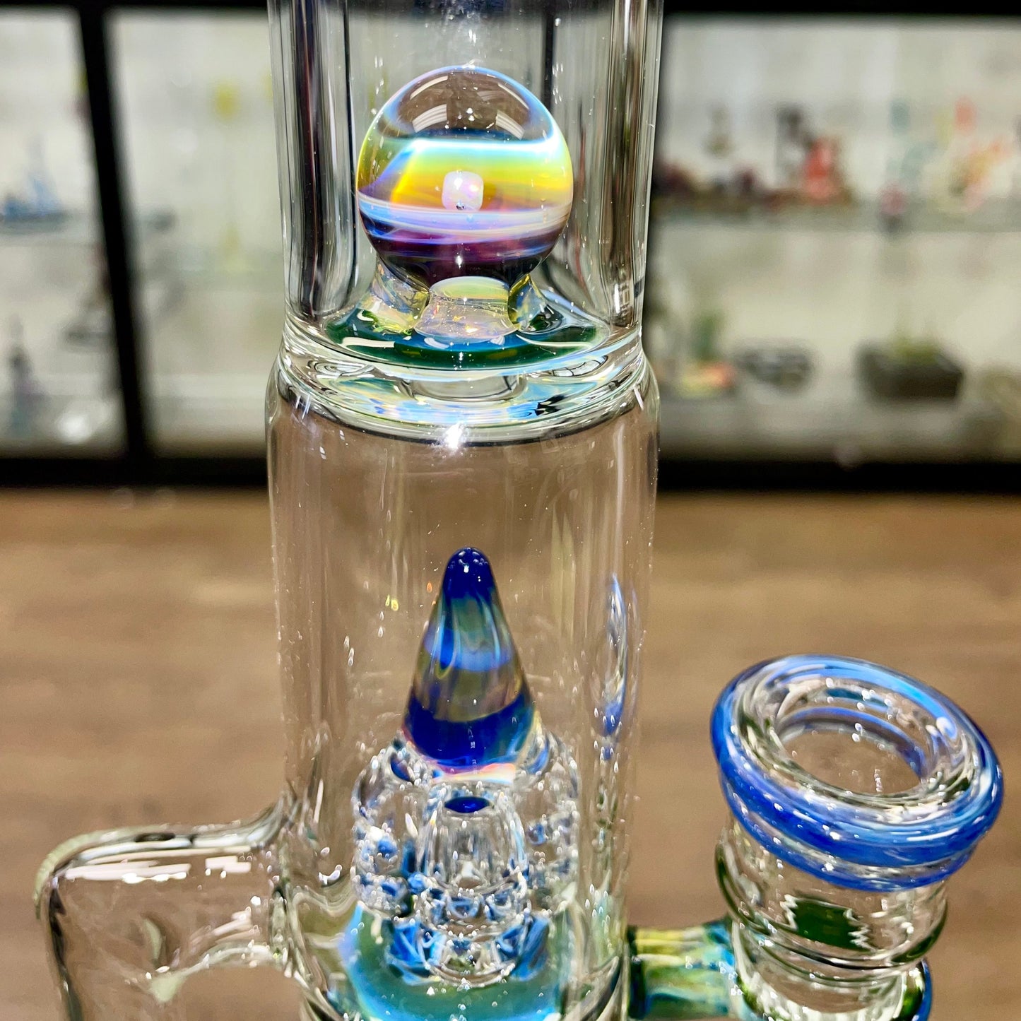 Blazed 44mm 3 Line Tree Tube w/ Inv 4 & Opal - Deppe's Darkness w/ Yellow Over Amethyst