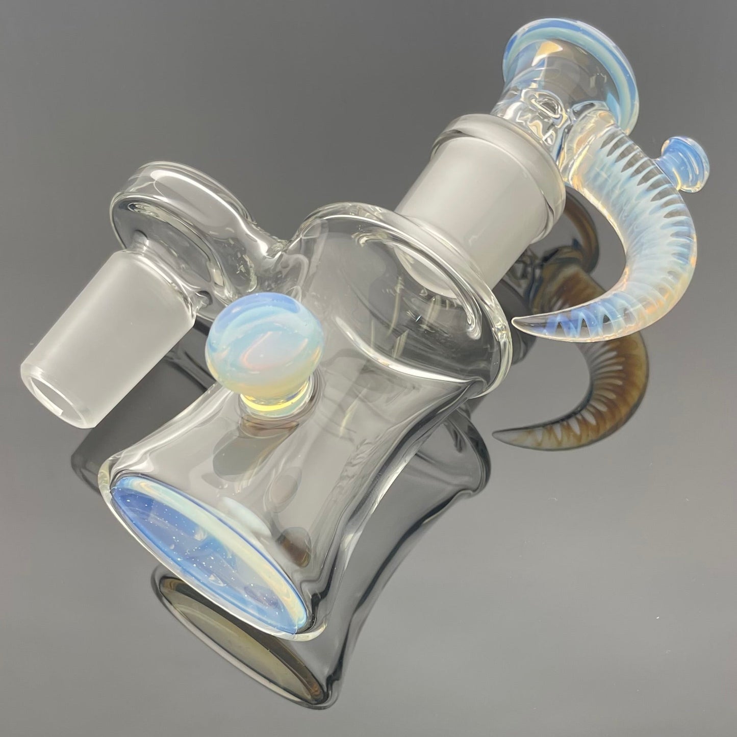 Jamms Clear/Colour Economy Style Ash Catcher Sets 18mm 90 w/ Matching 4 Hole Bowl