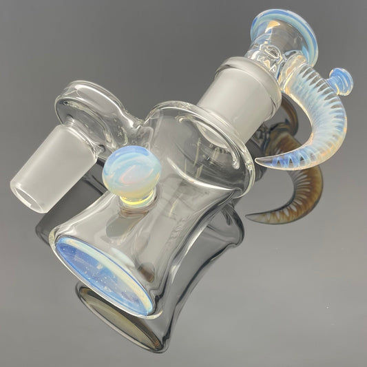 Jamms Clear/Colour Economy Style Ash Catcher Sets 18mm 90 w/ Matching 4 Hole Bowl