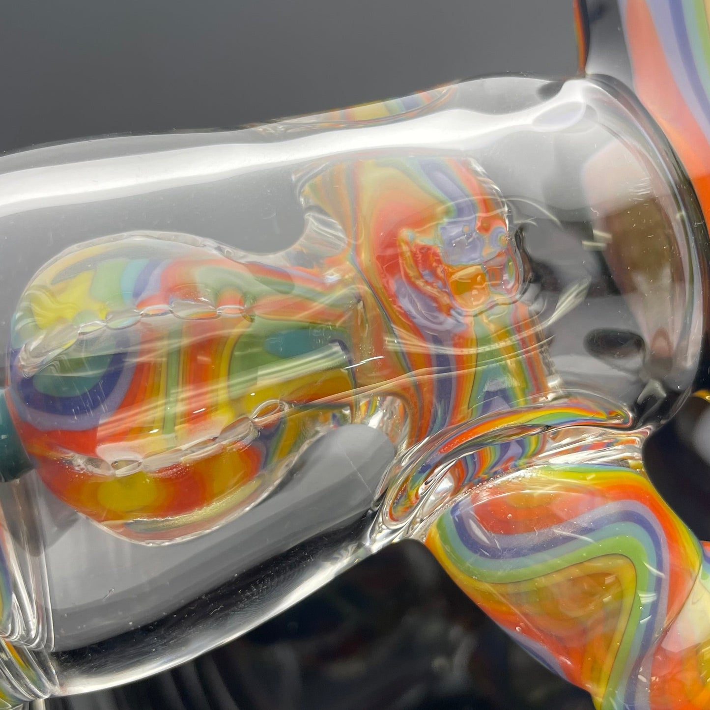 Blazed Worked Swiss Style Tube w/ Opal - Wavy Gravy