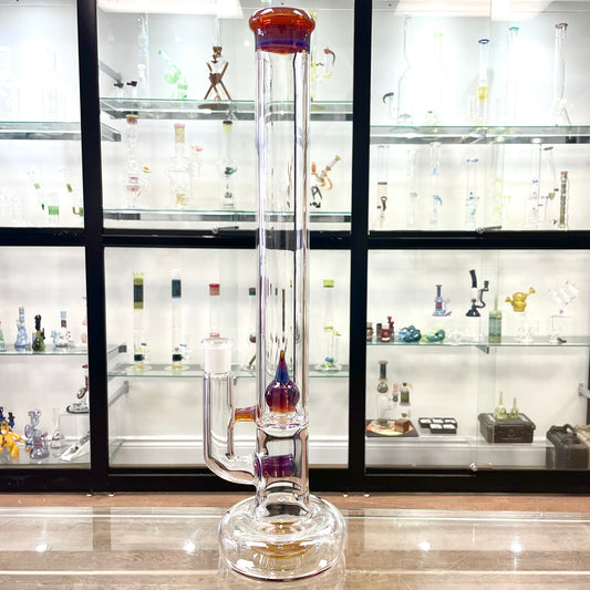 Green Belt Colour Accented Stemline Tube w/ Imperial & Hollow Foot - Amber Purple