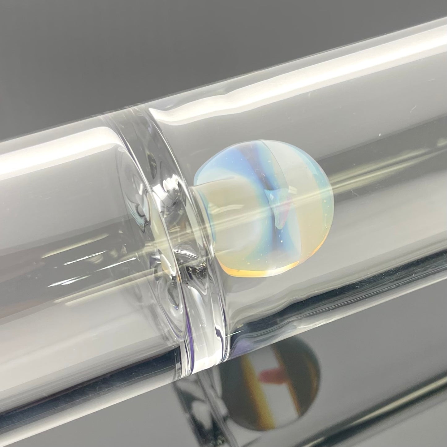 Green Belt Worked Marble Guard Tube + Bowl Set w/ 3 Opals