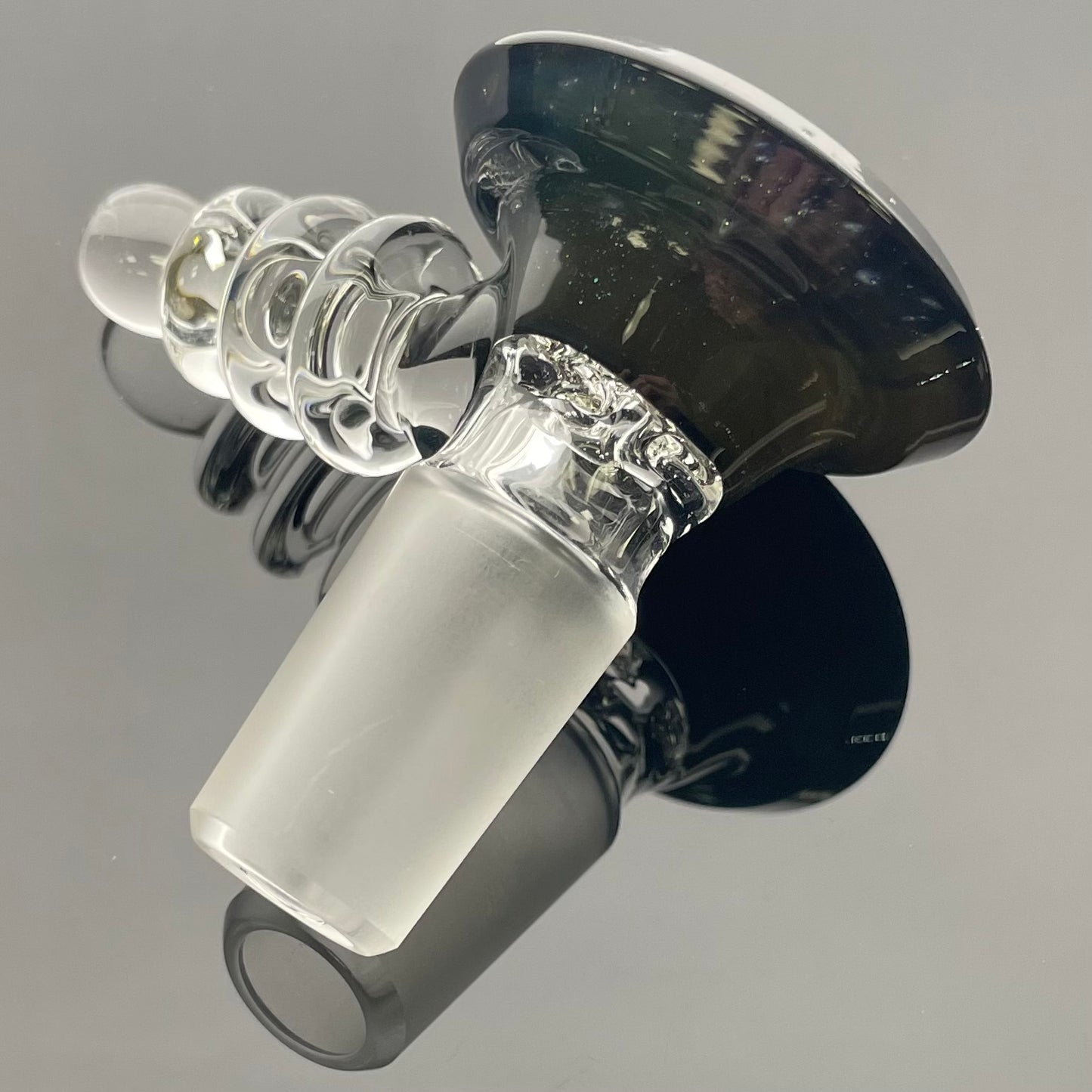 Red Heady Partially Accented 18mm 4 Hole Ray Gun Bowl - Space Tech - #9