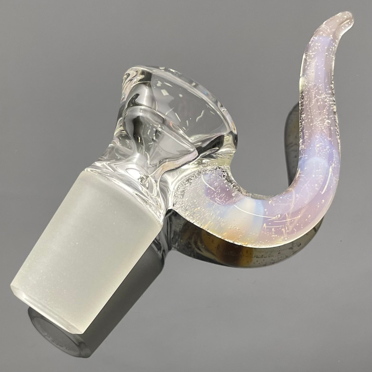 Discobox Clear Bowl w/ Horn 18mm 1 Hole