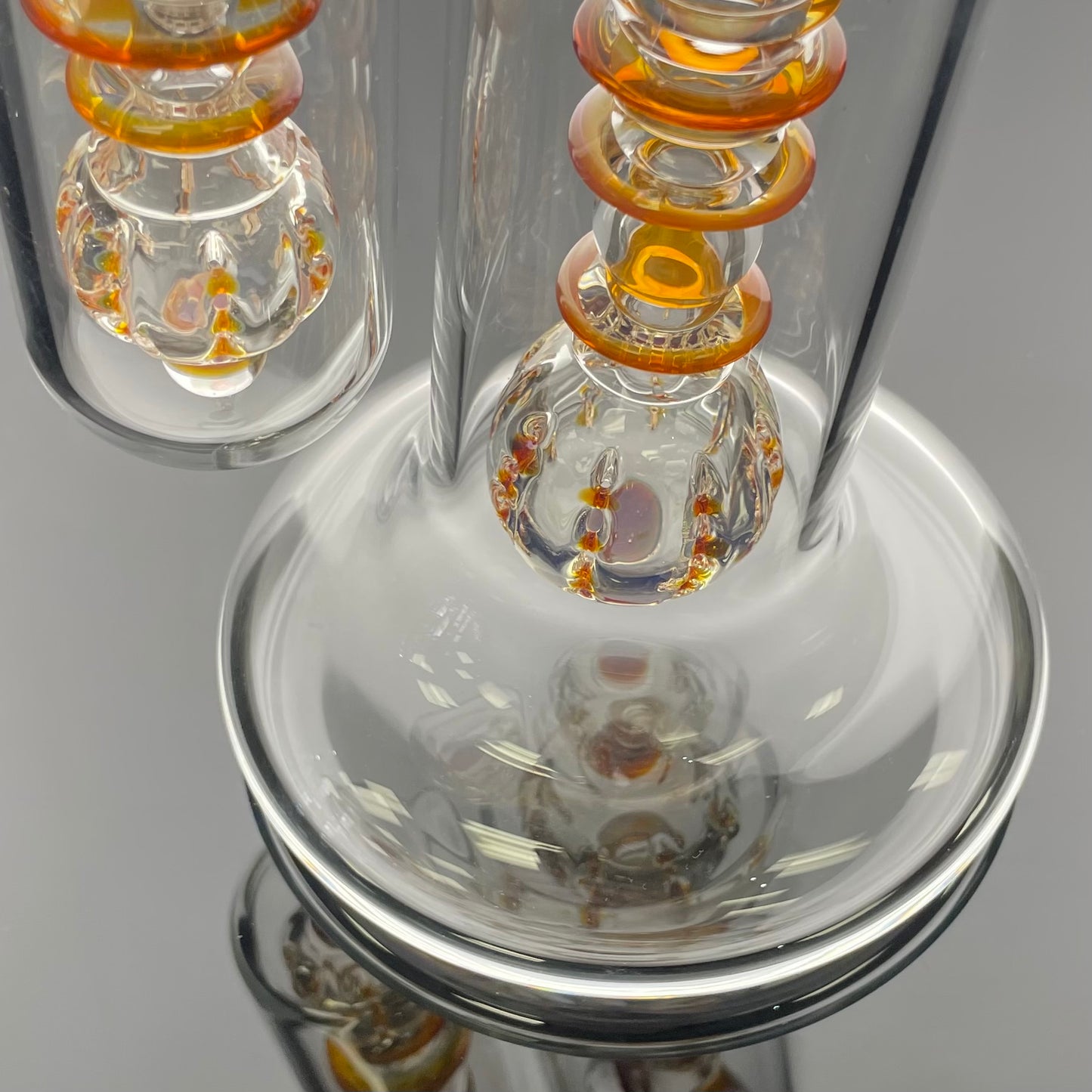 Blazed Colour Accented Double Bubbler - Amber Purple