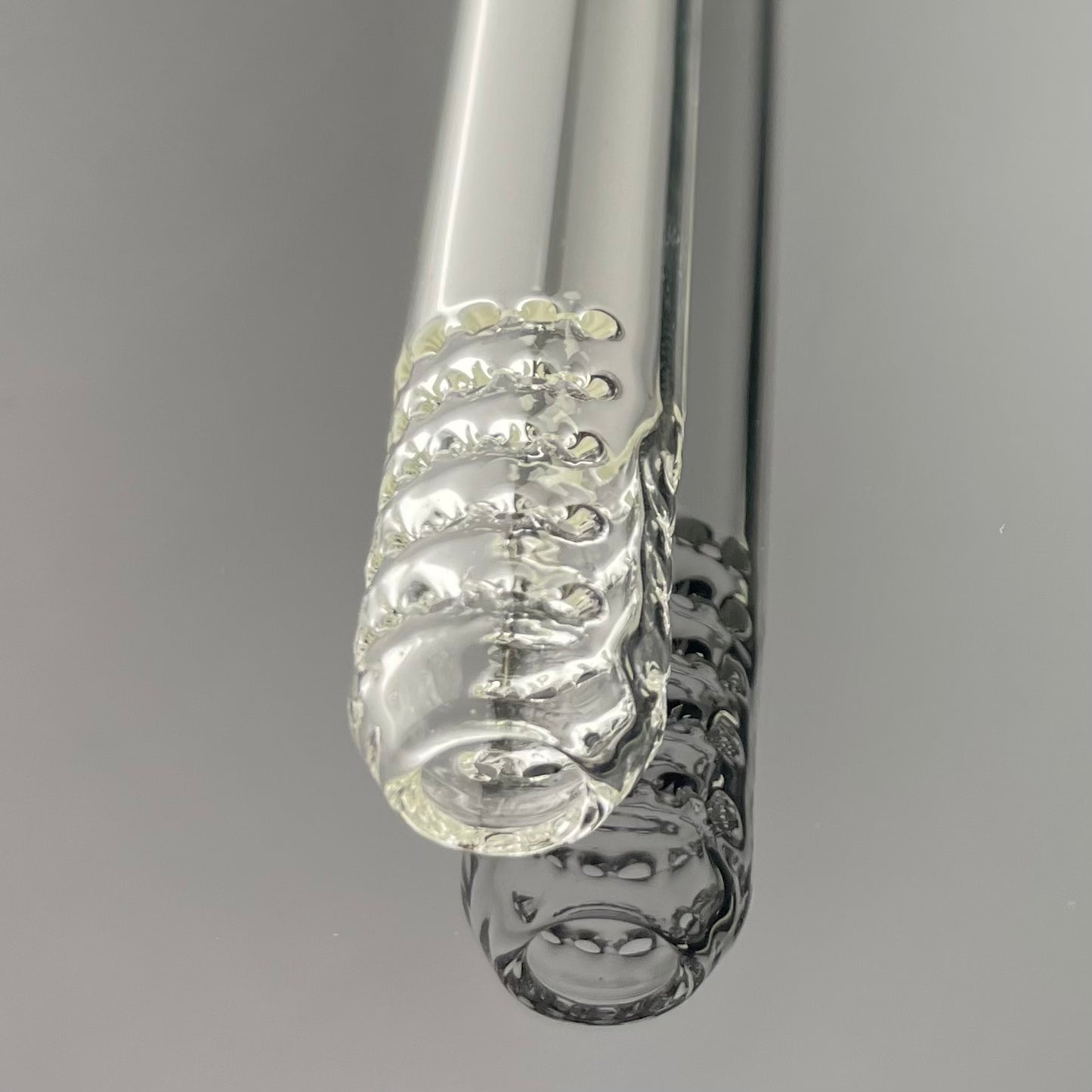 Red Heady Clear D.U.S.C. Recycling Tube w/ Lysergic Glass Art Downstem