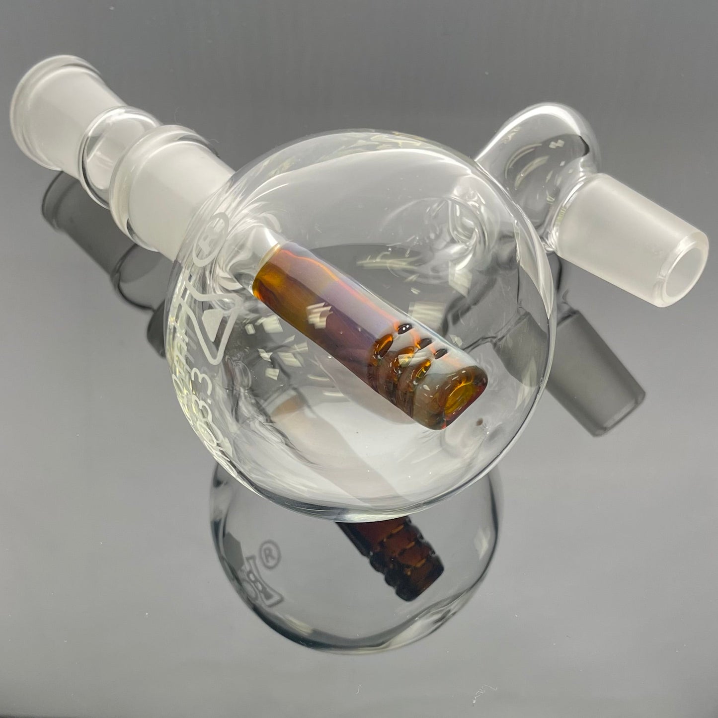 Kobb Boiling Flask Ash Catcher w/ Coloured Stem 18mm 90