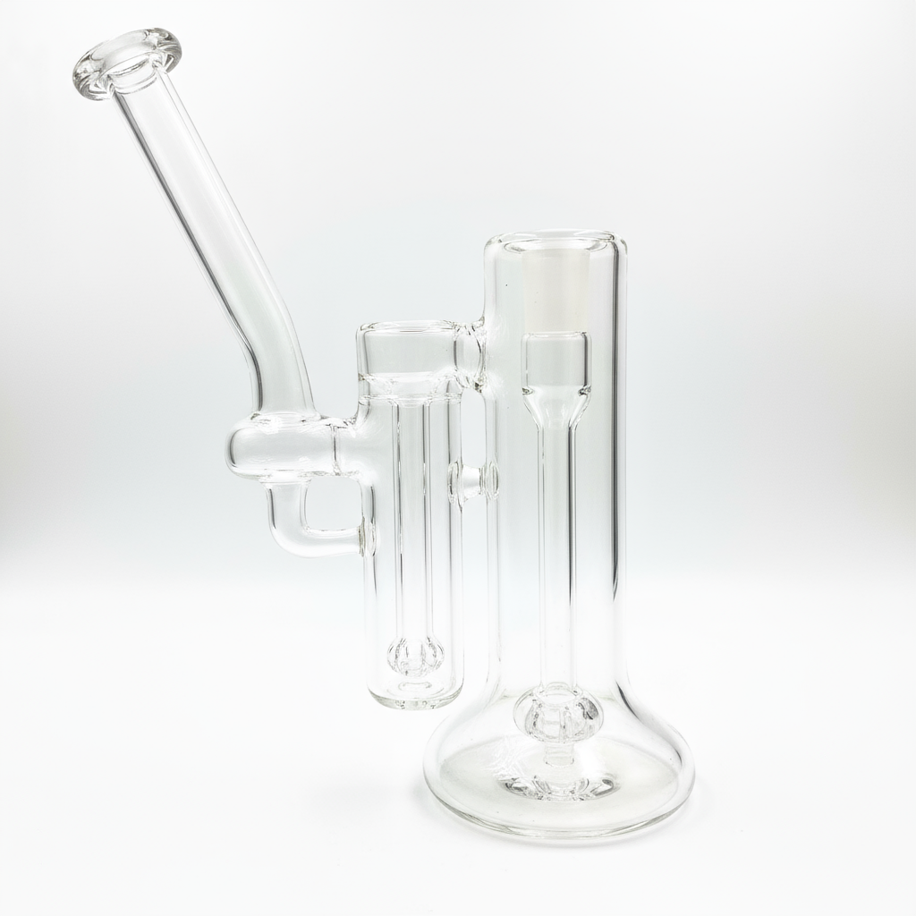 Green Belt Clear Double Bubbler 18mm