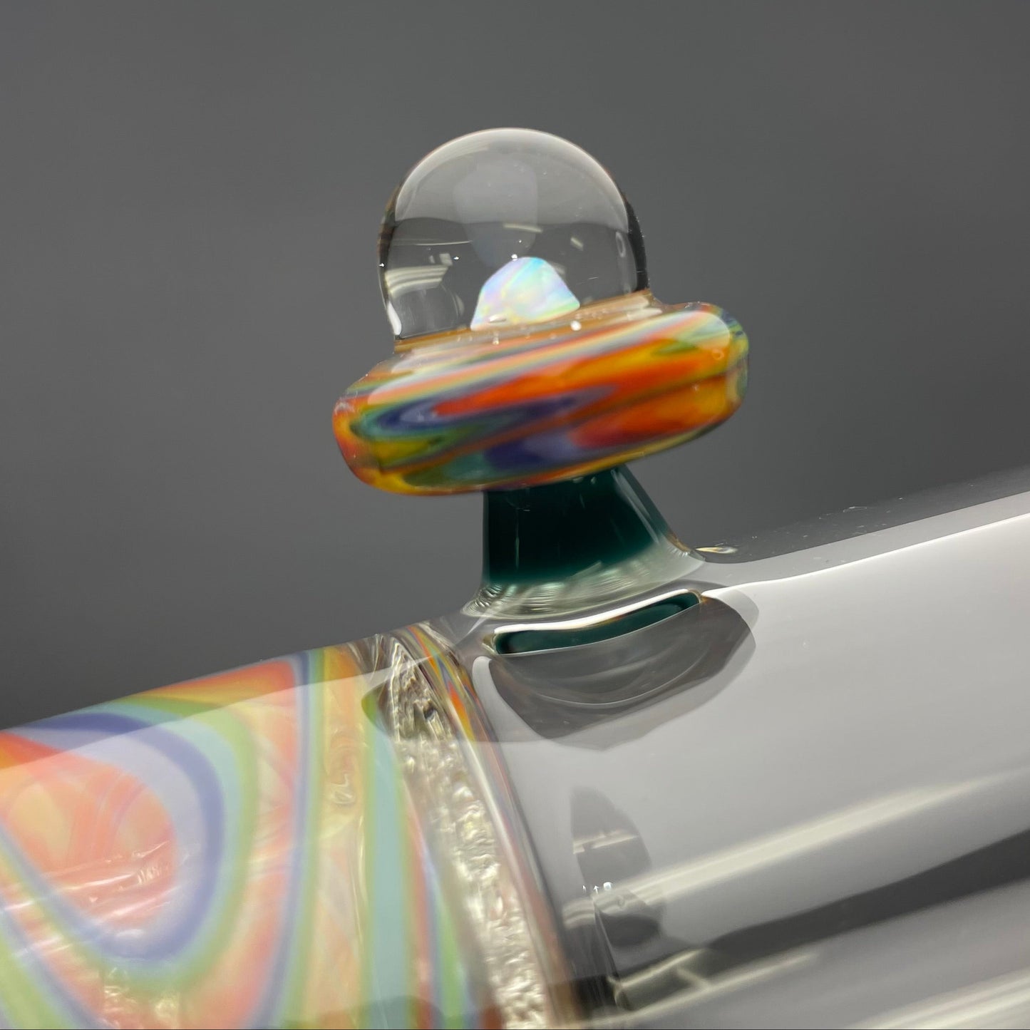 Blazed Worked Mini Pillar w/ Bent Neck & Hollow Foot - Wavy Gravy