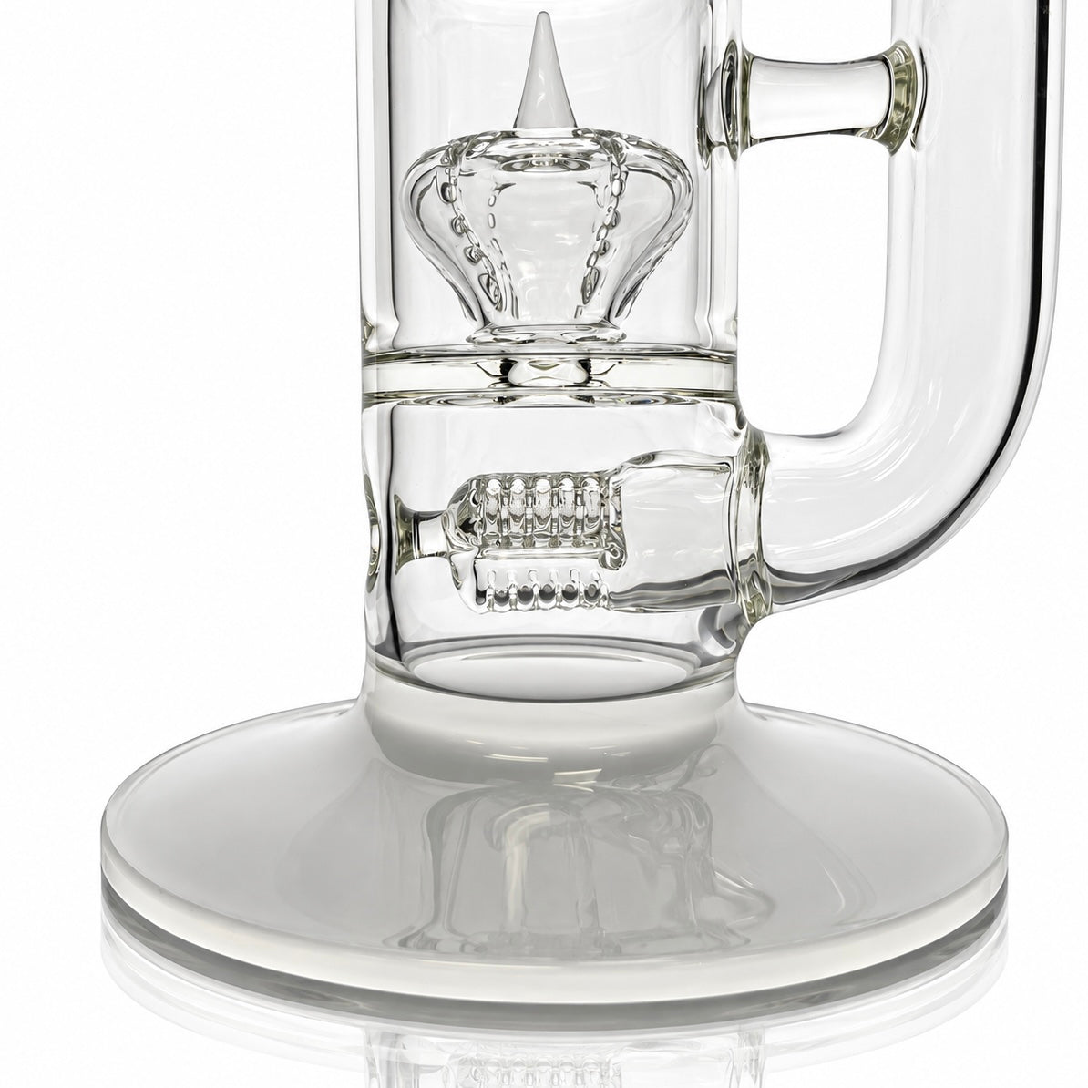 Sovereignty Natty Triple Stack 3 Line 12mm 6 Cut to Imperial to Inverted 4 Frosted Foot & Neck Clear Tube