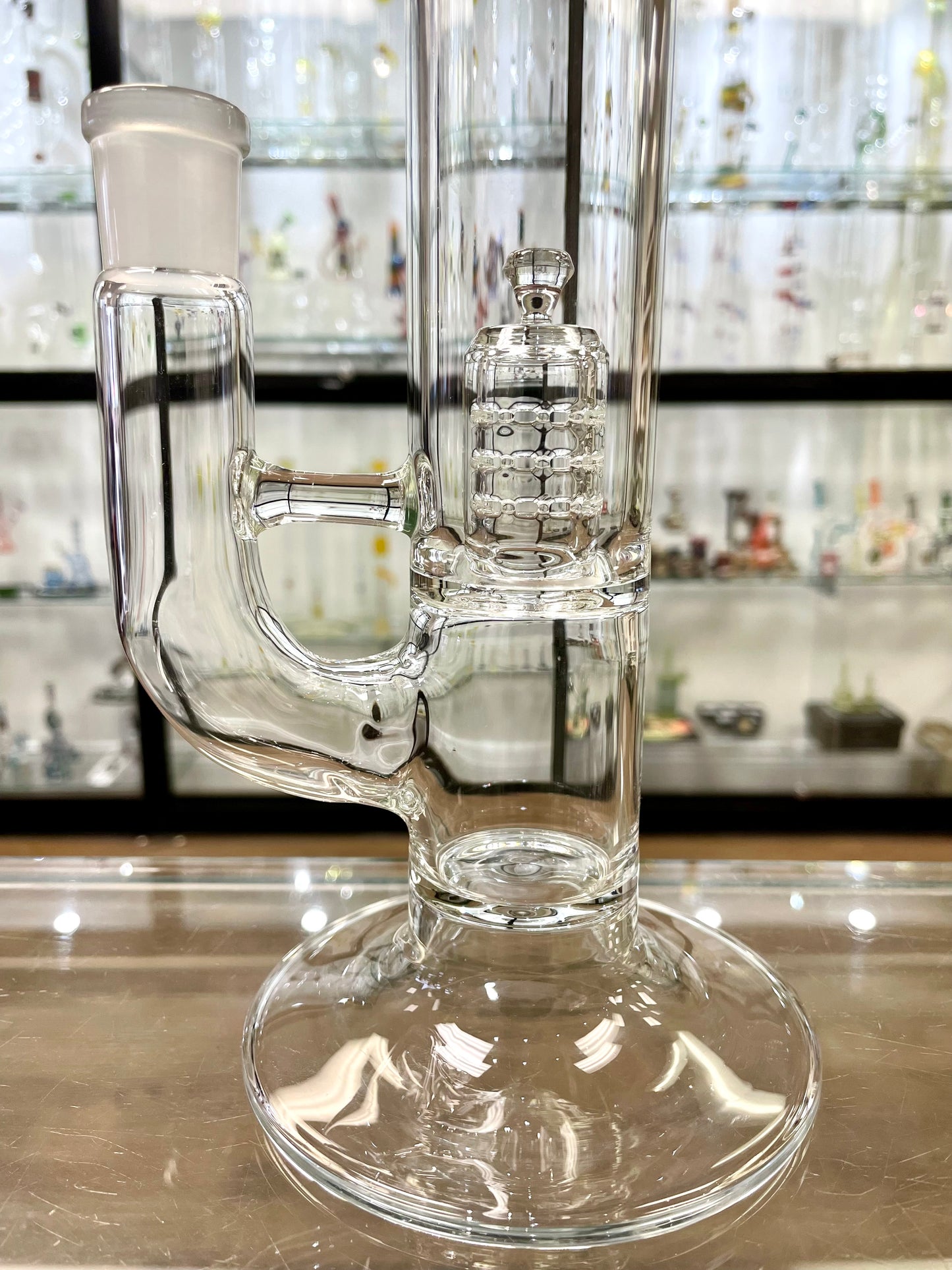 Jamms Straight Tube w/ Gridded Dome Perc - Clear