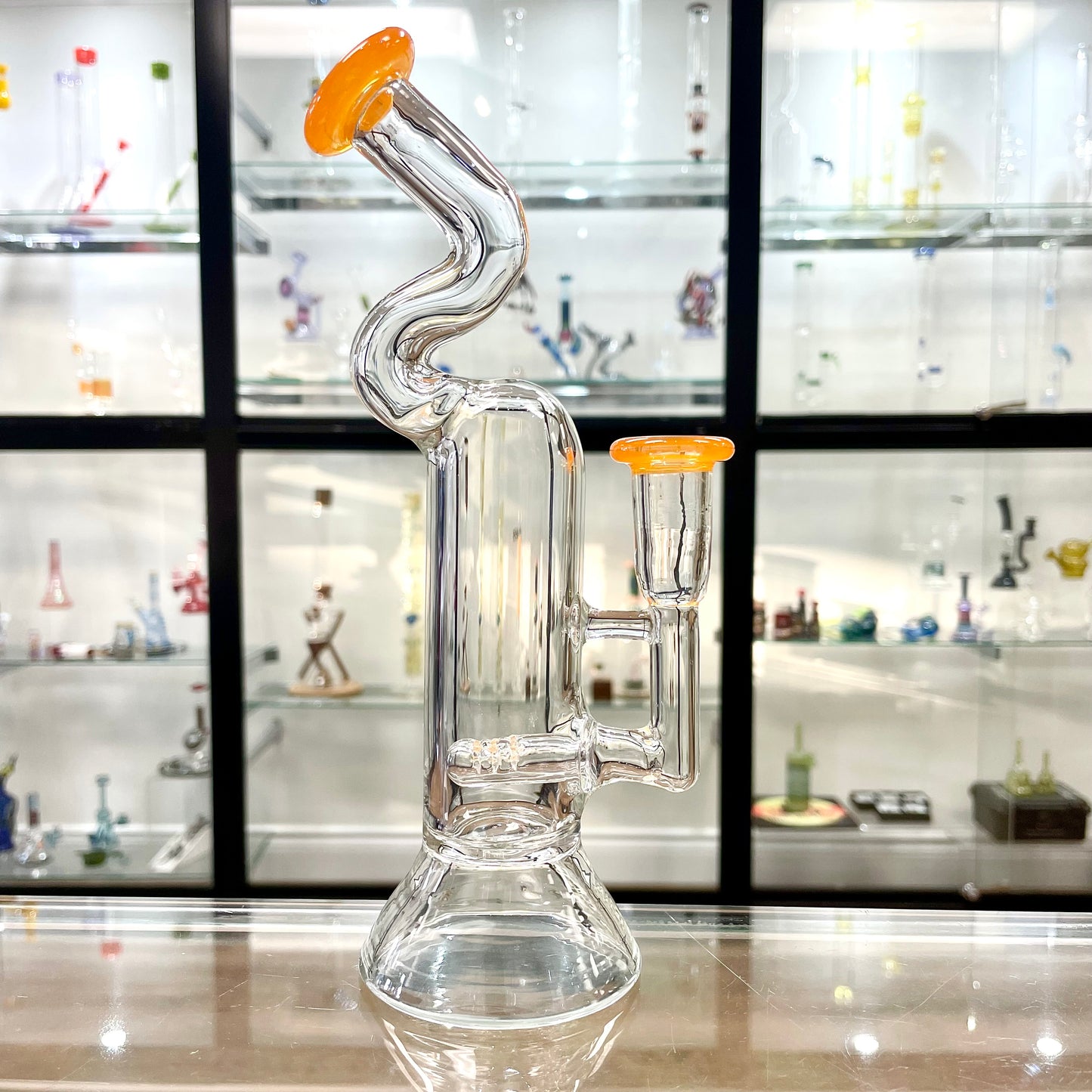 Mimzy Colour Accented Bent Neck Stemline - 14mm (On sale due to small chip on base)