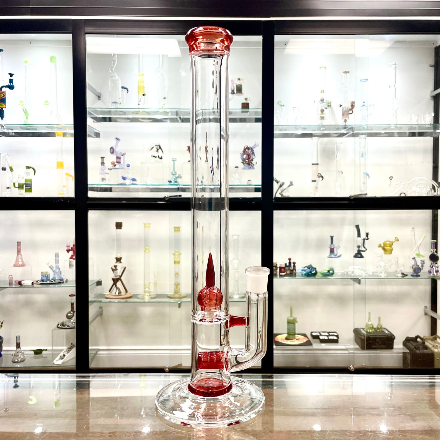 Green Belt Colour Accented Stemline Tube w/ Imperial - Pomegranate