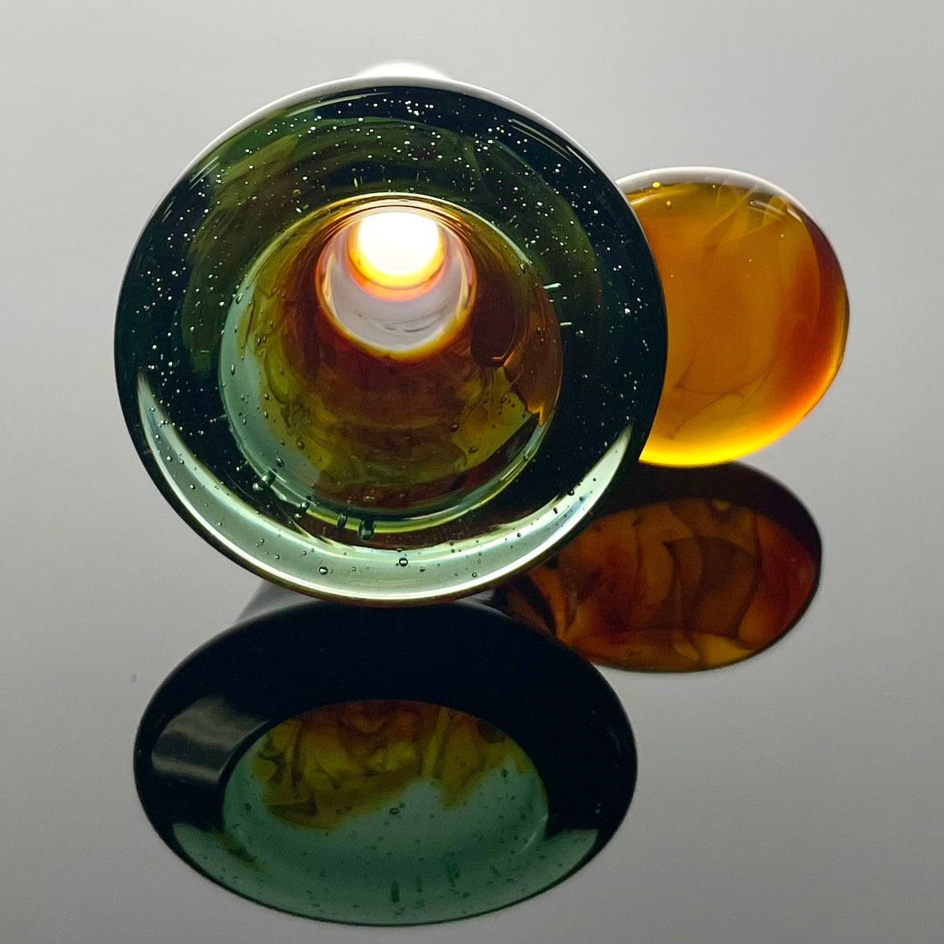 Full Zirkl Colour Accented Ball Beaker - lvl2 w/ Coloured Top, ball, base, downstem, bowl