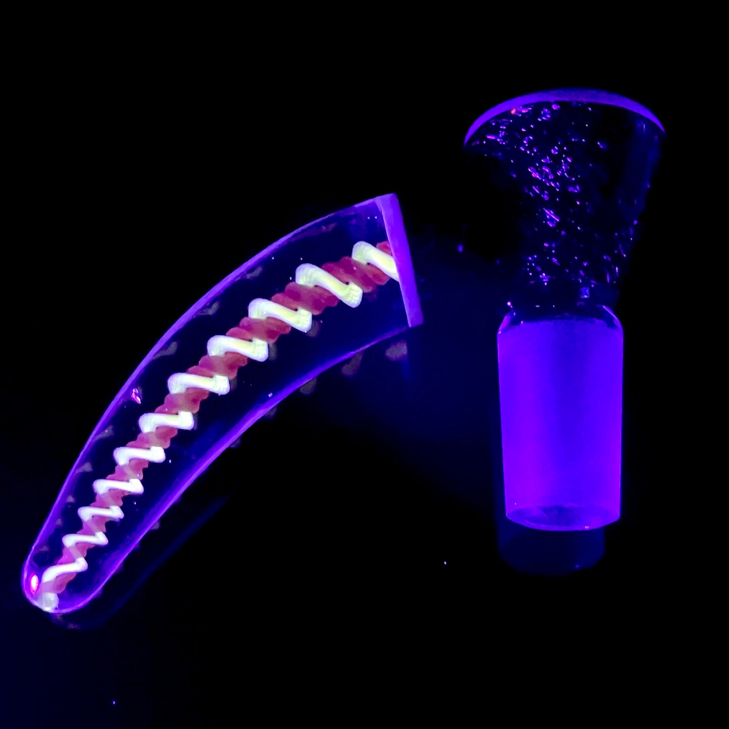 Glass With Jeremy 14mm Worked Horn Bowl w/ UV Accents - Various Colours