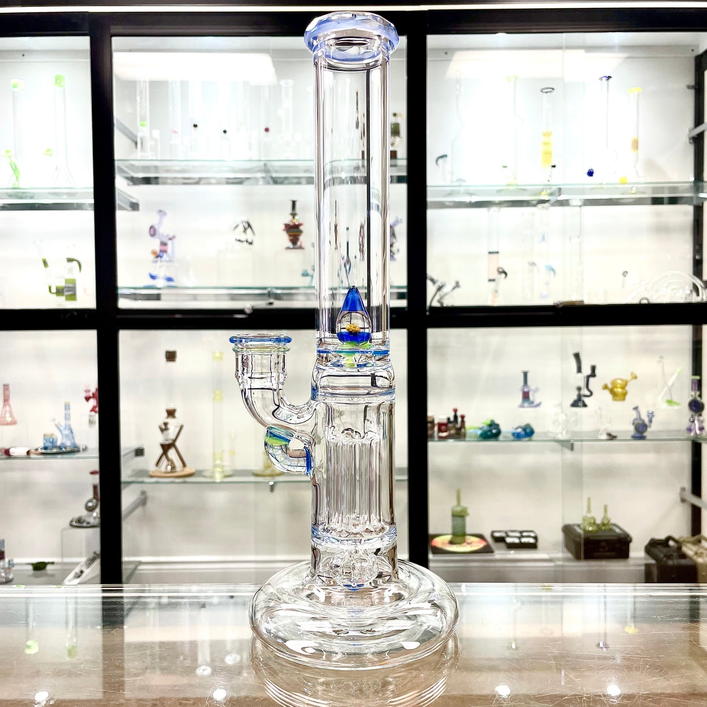 Blazed Mini Pillar Tube w/ Double Bore Straight Neck & Hollow Foot - Mystique