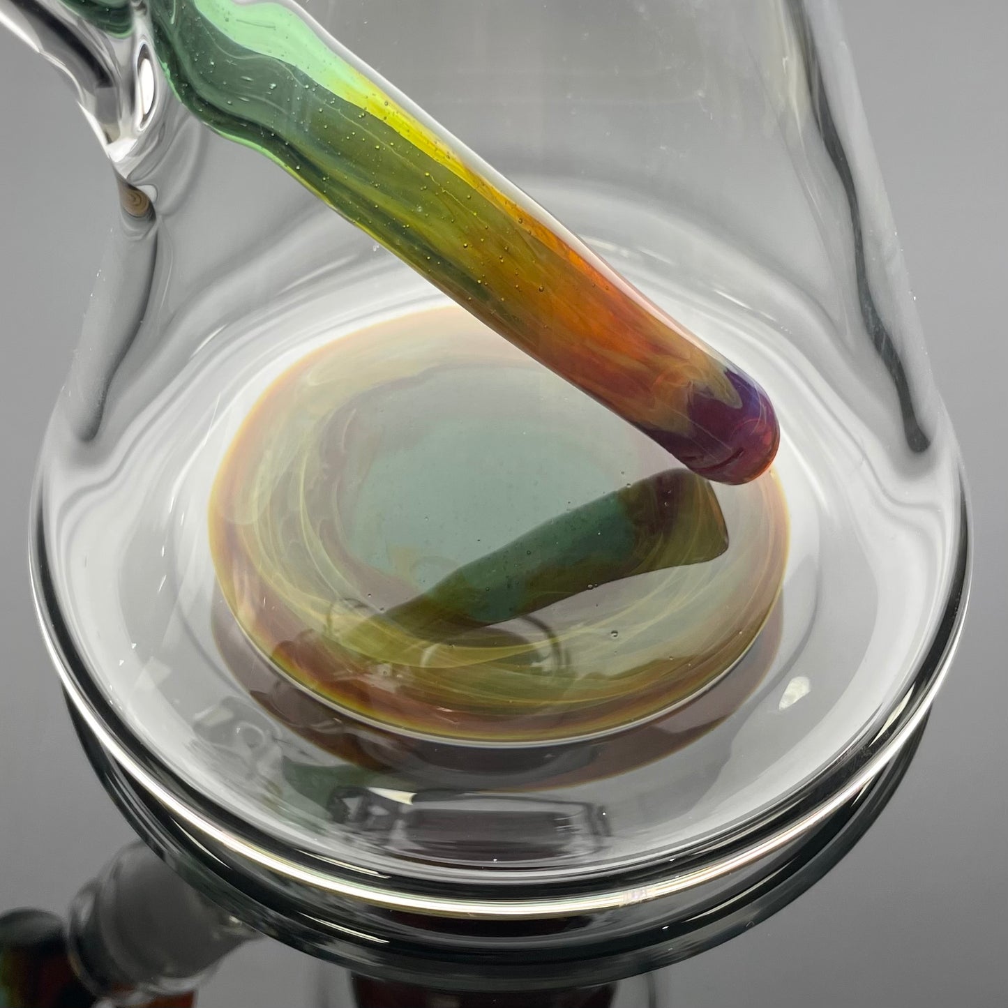 Full Zirkl Colour Accented Ball Beaker - lvl2 w/ Coloured Top, ball, base, downstem, bowl