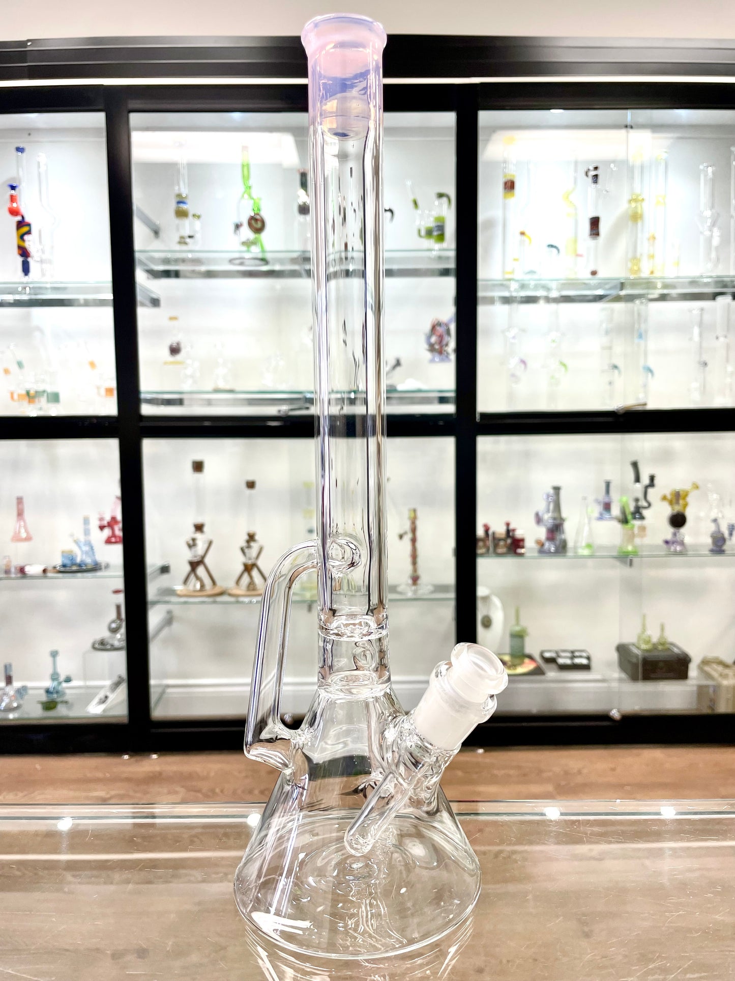 Discobox Colour Accented Single Recycler Beaker w/ Removable Stem - Blossom