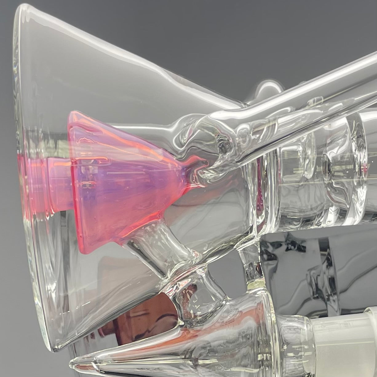 Discobox Large Colour Accented Fixed Double Recycler Beaker - Telemagenta Lite Over Ghost