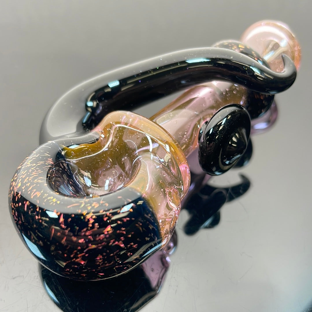 Duffy Pink Lollipop Over 24k Gold/Galaxy/Dichro Dry Pipe