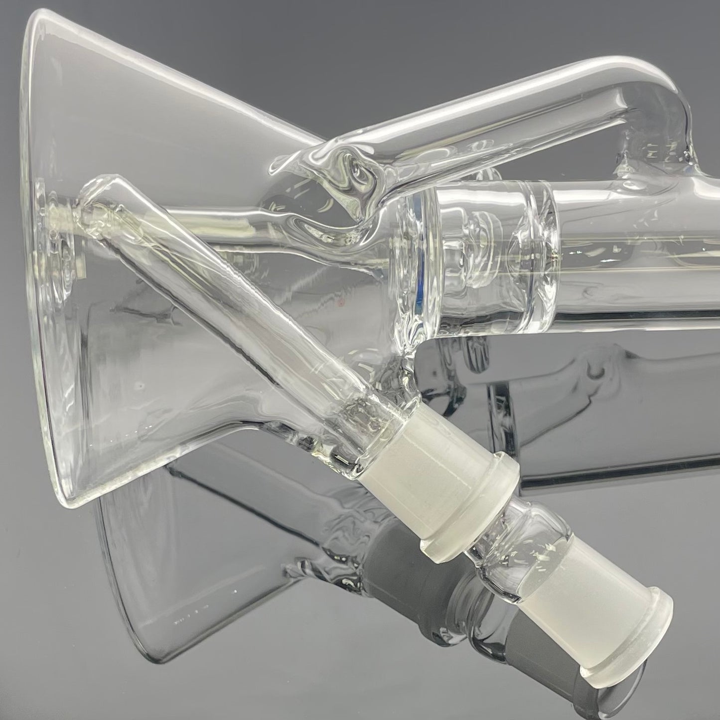 Discobox Colour Accented Removable Double Recycler Beaker - Cobalt Over Ghost