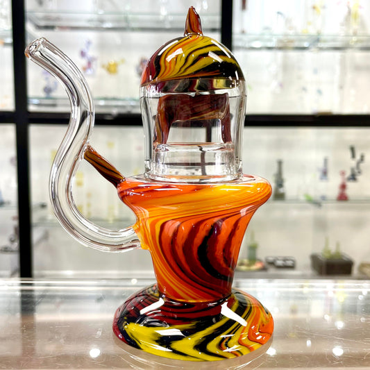 Mastah Glass Special Edition Worked Hash Lantern - Fire Galaxy Frit Stack