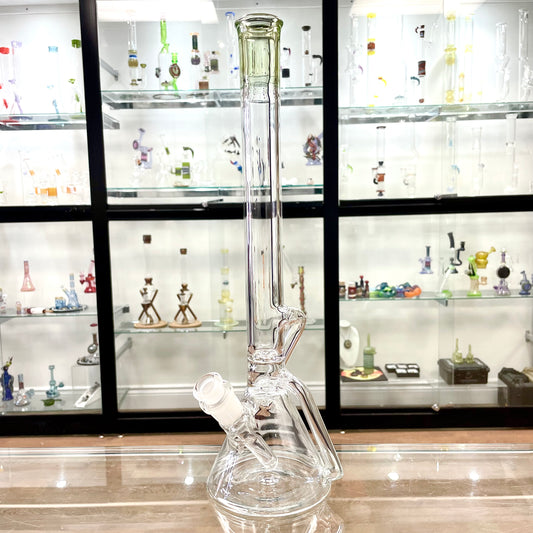 Discobox Colour Accented Single Recycler Beaker w/ Removable Stem - Absinthe