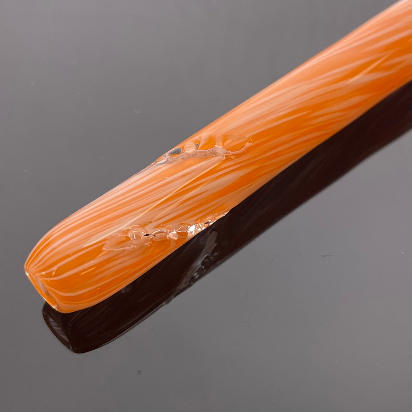 Mastah Glass Hollowfoot Frit Bong - Creamsicle