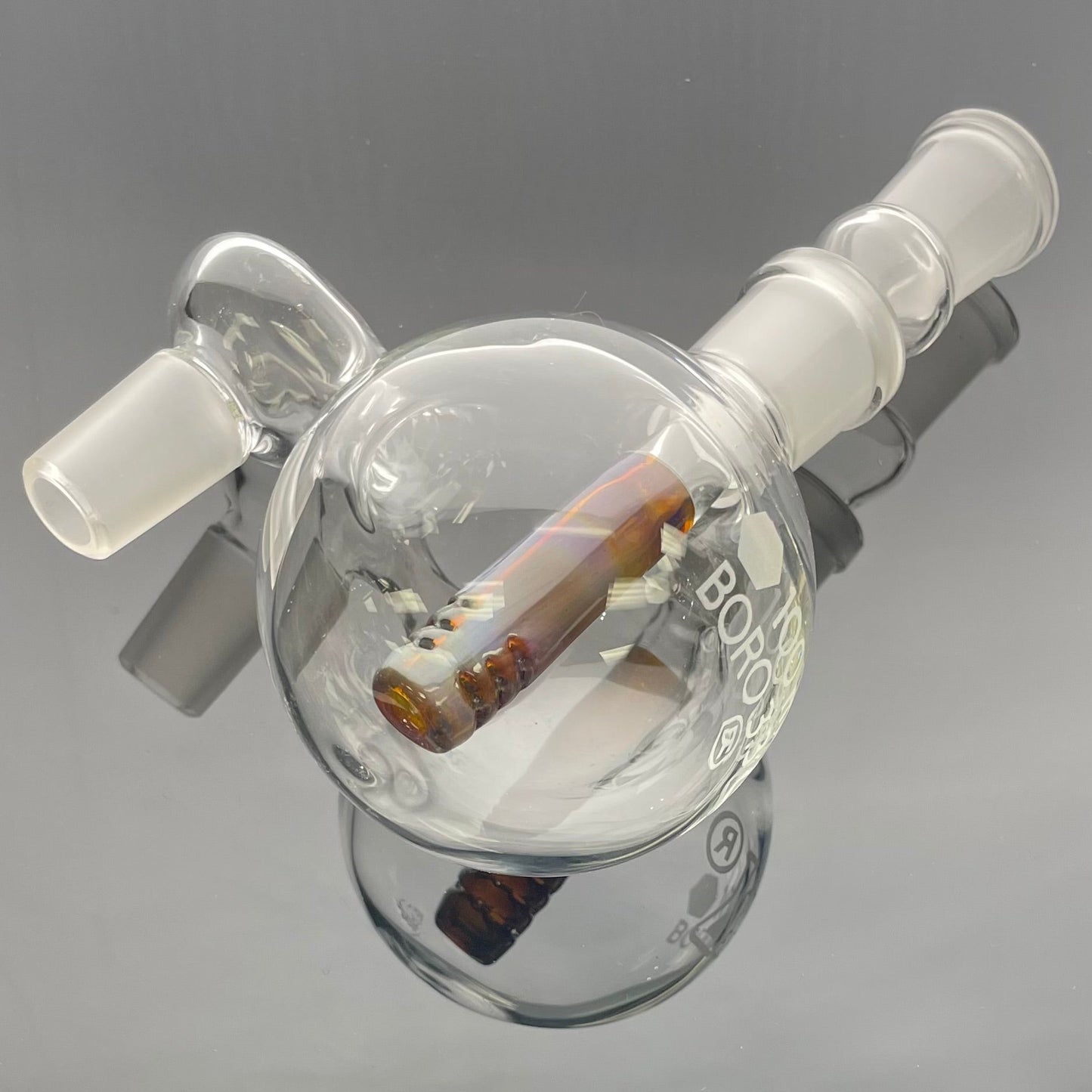 Kobb Boiling Flask Ash Catcher w/ Coloured Stem 18mm 90