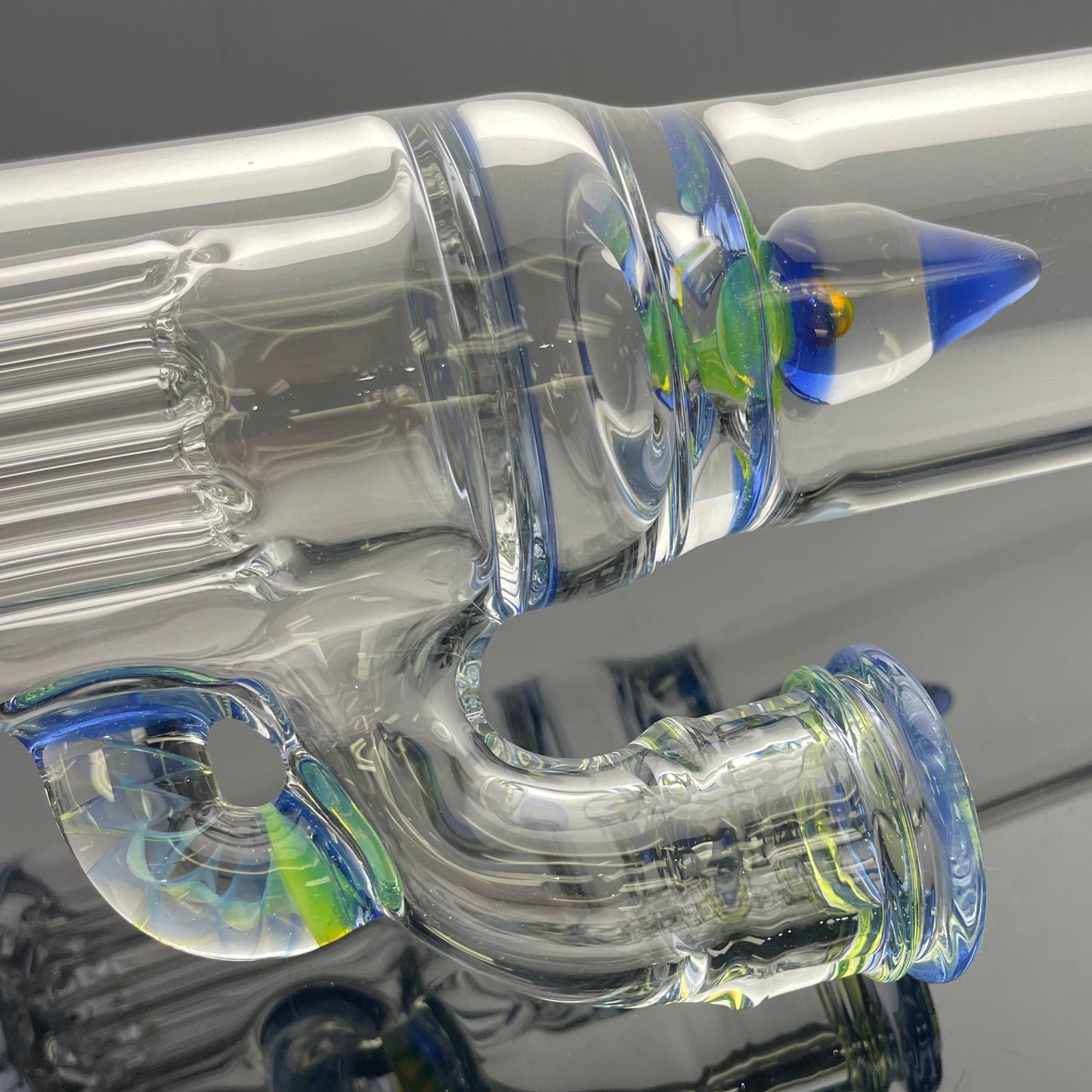 Blazed Mini Pillar Tube w/ Double Bore Straight Neck & Hollow Foot - Mystique