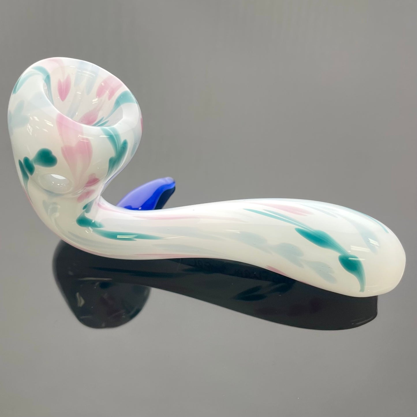Samantics Glass 5" Floral Hearts  Sherlock Hand Pipe