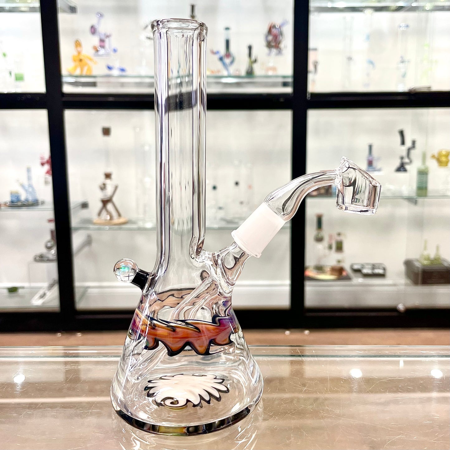 Tank Glass 14mm Wig Wag Mini Tube w/ Opal