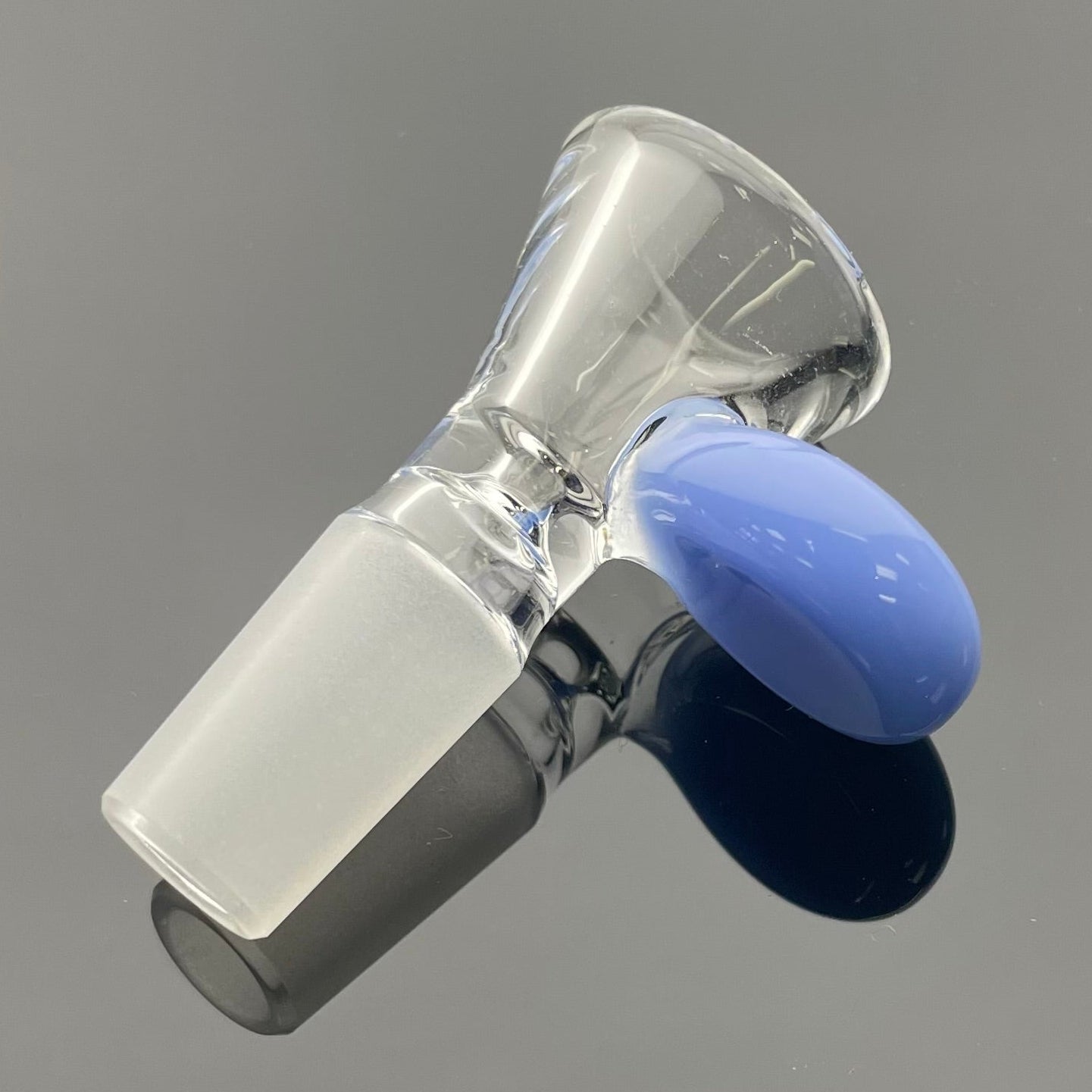 Hoss 14mm Cone Bowl w/ Coloured Tab  - Milk Blue (On sale - Small logo imperfection)