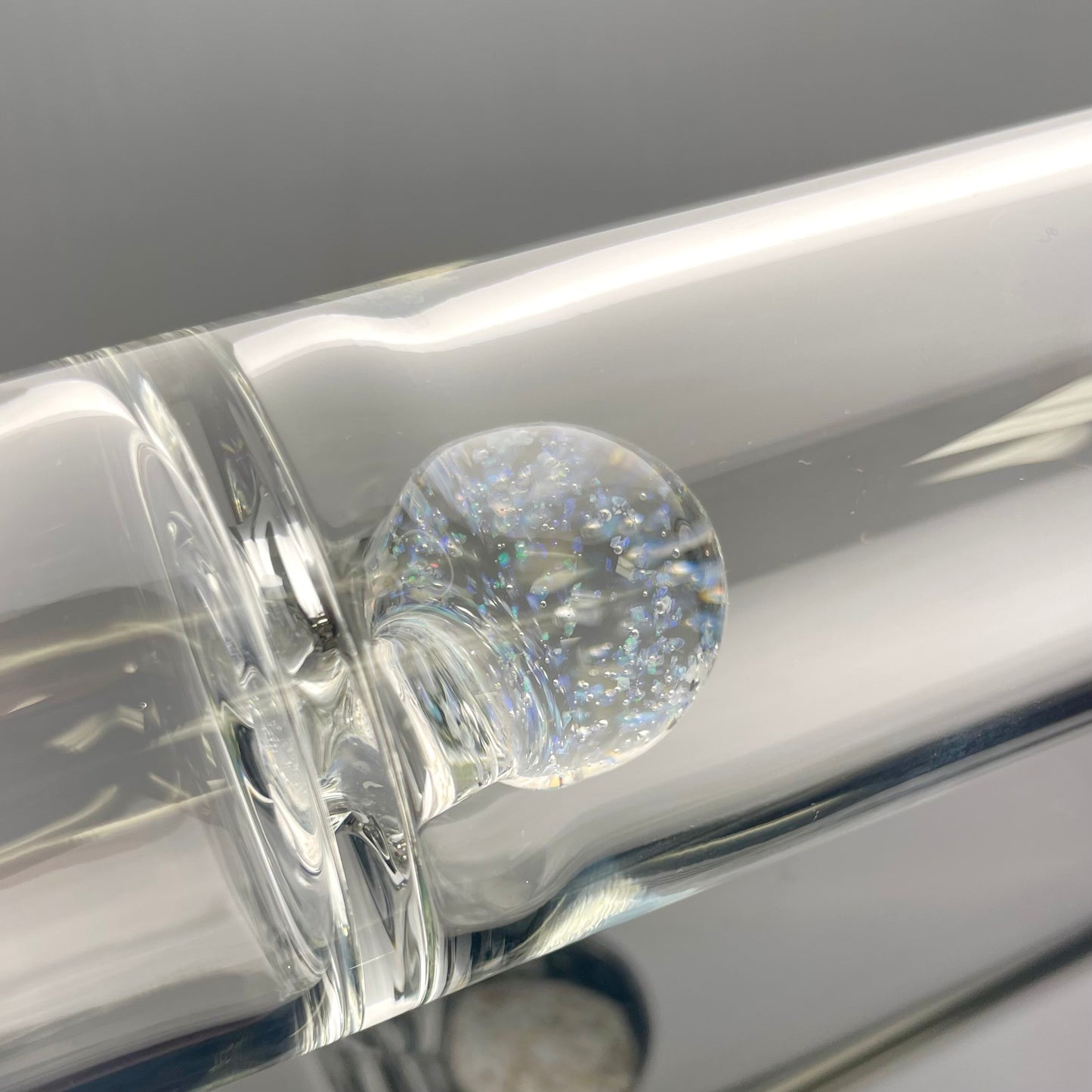 Green Belt 13” Stemline w/ Crushed Opal Marble Splash Guard Straight Tube