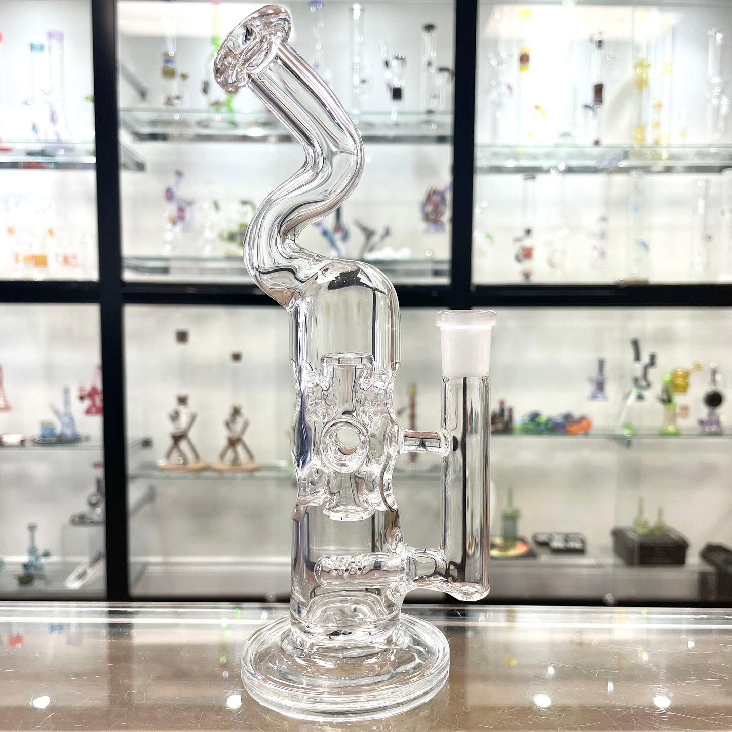 Mimzy Clear Fab Rig w/ Bent Neck - 14mm