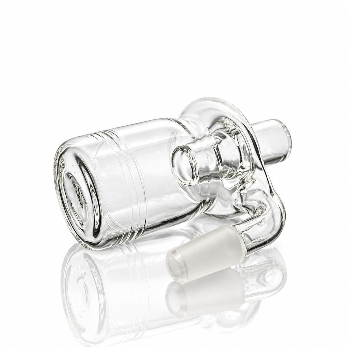 Mastah Glass 14mm/14mm 90 Degree Dry Ash Catcher w/ Handmade Joint