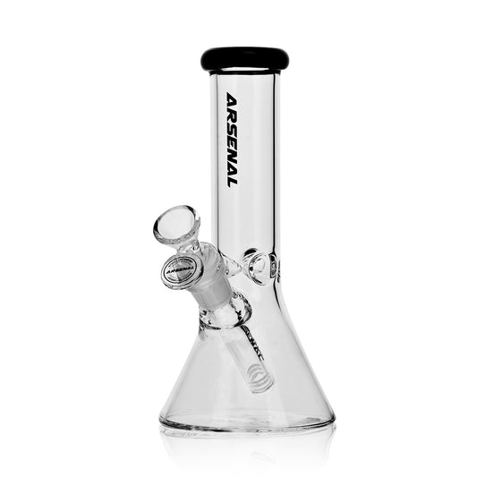 Arsenal 8" Clear 4mm Mini Beaker w/ Colour Accents