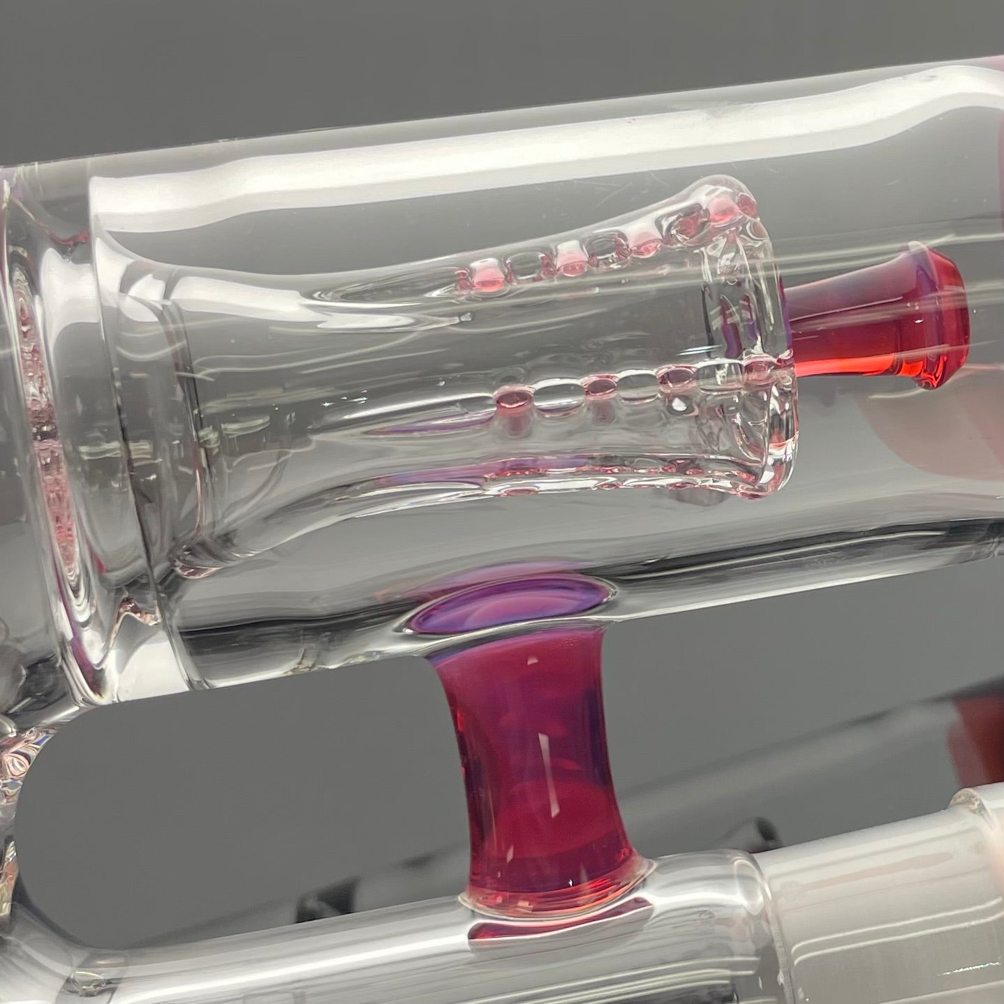 Jamms Fully Accented Natty Perc Straight Tube w/ Colour Band - Telemagenta