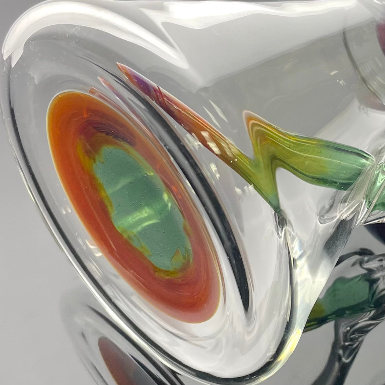 Full Zirkl Colour Accented Ball Beaker - lvl2 w/ Coloured Top, ball, base, downstem, bowl