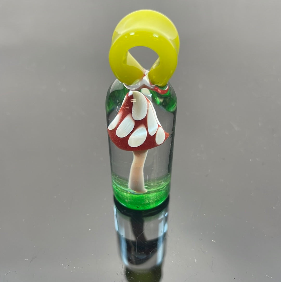 Eckardt Glass Amanita Mushroom Pendant