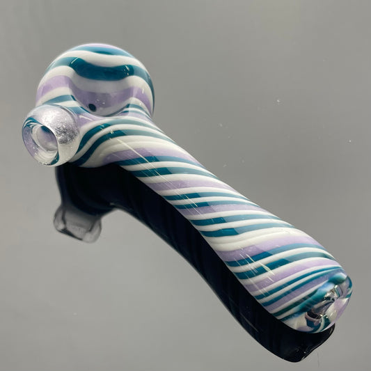 Samantics Glass 3.5" Spiral Hand Pipe - Purple/White