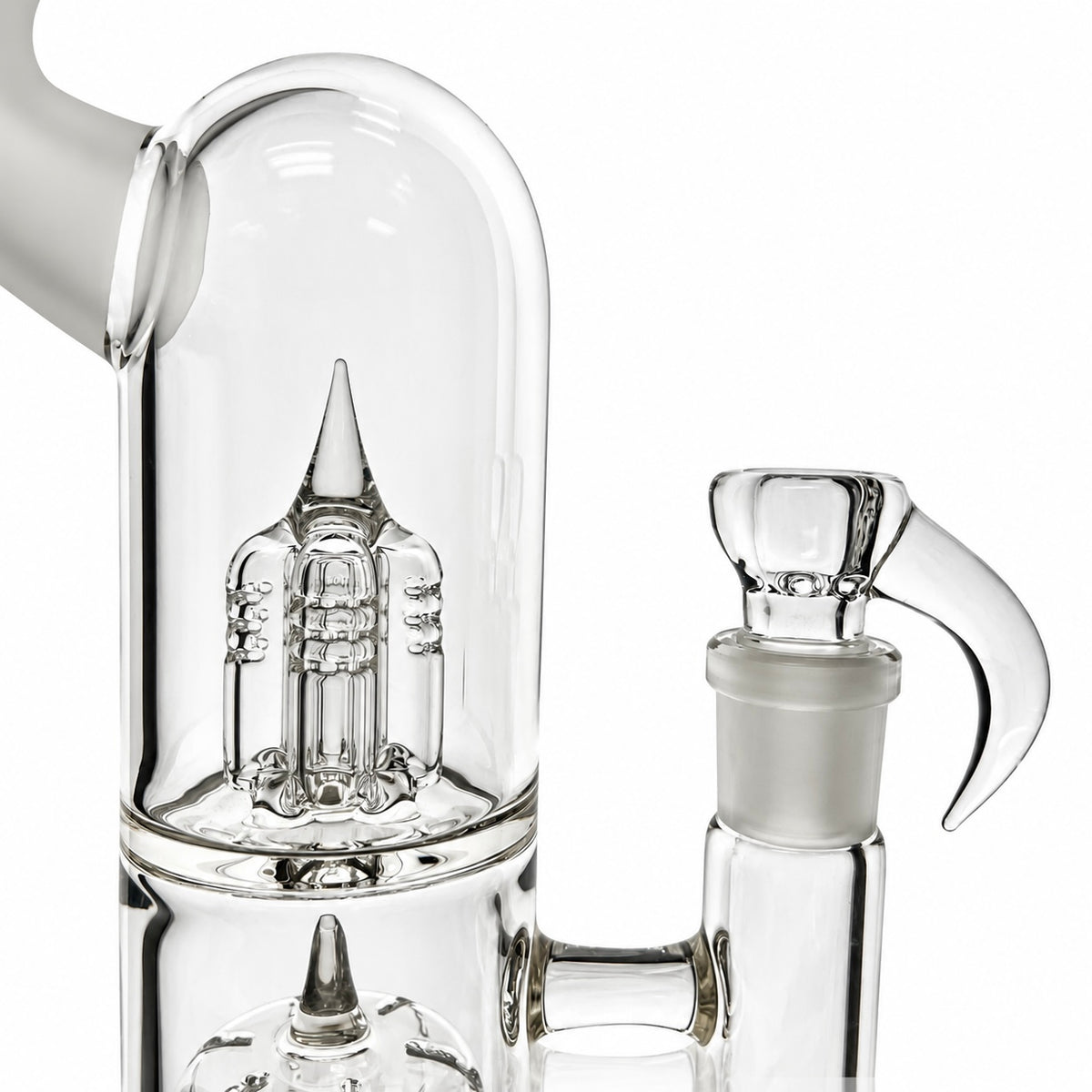 Sovereignty Natty Triple Stack 3 Line 12mm 6 Cut to Imperial to Inverted 4 Frosted Foot & Neck Clear Tube