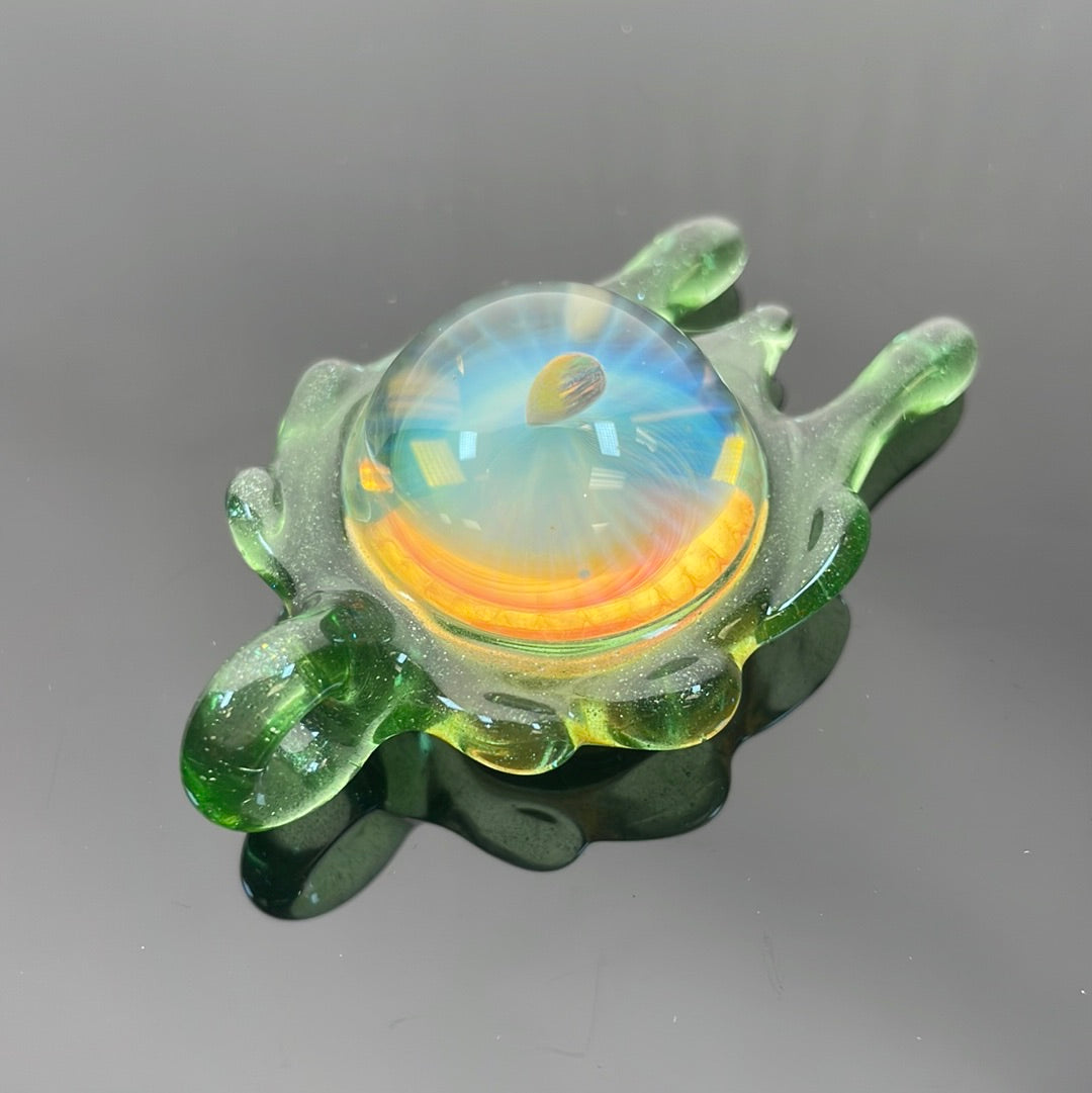 Daisuke Saito 2013 Fumed Worked Drip Pendant with Opal