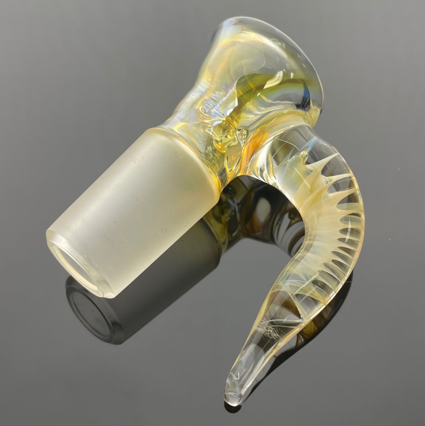 Mastah Glass 18mm 4-Hole Fumed Horn Bowl
