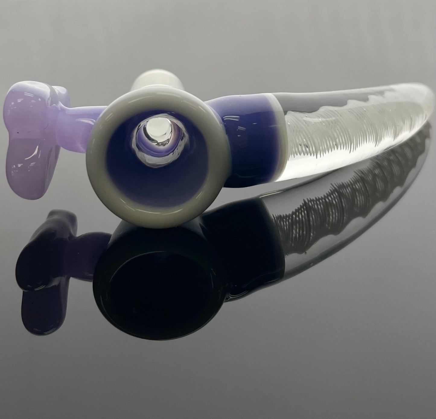 Glass With Jeremy 14mm Heart Bowl w/ UV Cane Horn - Various Colours