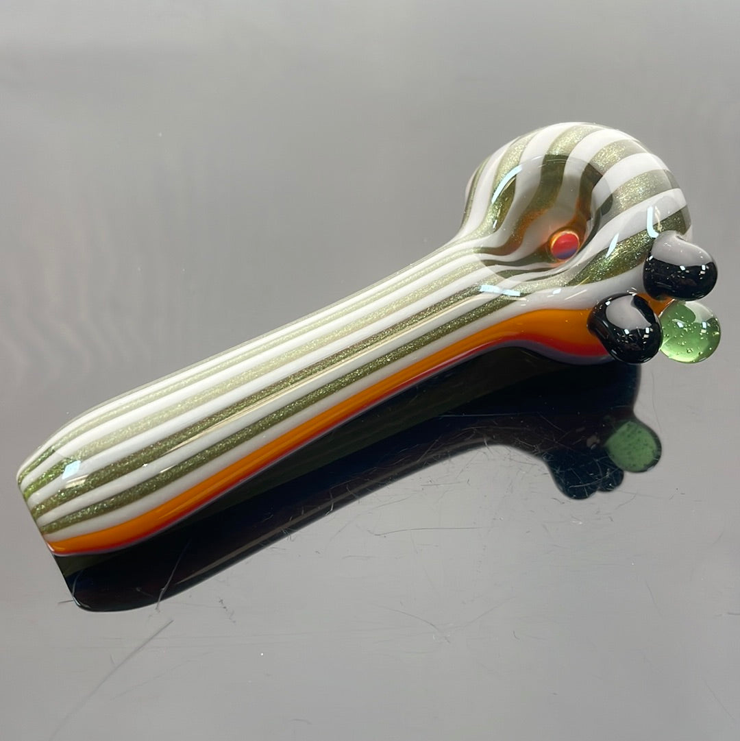 Mimzy Glass 4" Linework Spoon Hand Pipe