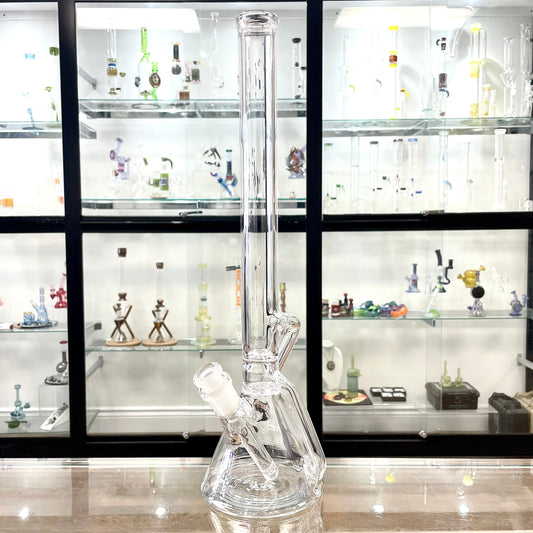 Discobox Clear Single Recycler Beaker w/ Removable Stem - Heights Vary